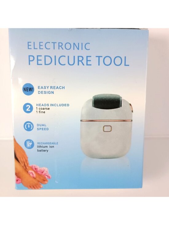 unbranded Accessories - Electronic Pedicure Tool Callus Remover Foot Smoother 3 Roller Heads New